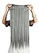 Charming Women 26 Inch 140G Long Clip in Hair Extensions One Piece Hairpiece 3/4 Half Hair Wig with 5 Clips (Gray)
