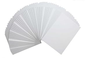 Golden State Art, 5x7 Picture Mat Matte Backerboards for Framing. Pack Contains 50 Backing Boards (White, 50 Pack)