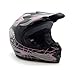 TMS Youth Kids Black Pink Skull Flame Motocross Mx ATV Off-road Helmet DOT (Medium)