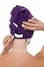 Texere Women's Viscose from Bamboo and Cotton Terry Spa Hair Towel - Quick Dry, Absorbent and Lightweight Hair Wrap Towel with Loop and Twist Closure (Tya, Purple, U)