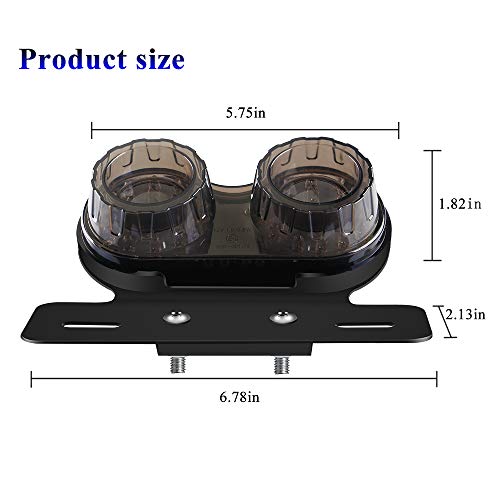 Sidaqi Motorcycle Tail Light 40W 40-LED Dual Brake Light Integrated Turn Signal & Driving Light With License Plate… - Image 3