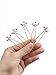 Missgrace Bridal Rhinestone Hair Pins Women Vintage Small Jewelry Headpiece Gypsophila Super Flash Ornament Wedding Hair Accessories 5PCS (Gold)