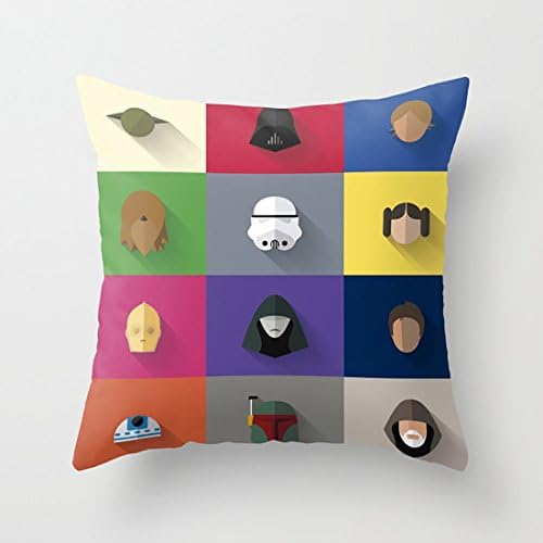 CqxinFuxi Throw Pillow Case STARWARS SIMPLE Hold Pillow Case with Soft And Comfortable Felling for Decoration Articles Back
