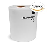 10 Rolls of Brother DK-1241 Compatible Labels 4'' x 6'' (Without Holder) by OFFICE LABELS