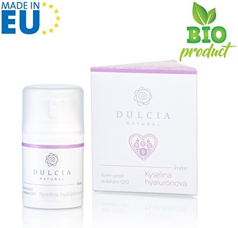 DULCIA Anti-wrinkle cream with hyaluronic acid and Q10, Firming Anti Aging Cream Moisturiser is Proven to Reduce Wrinkles, 50 ml