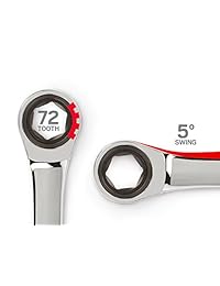 TEKTON WRN50170   Juego de llaves combinadas de trinquete con guardabarros y go, métrico, 0.315 in   0.748 in, 12 unidades