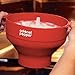 Original Colonel Popper Healthy Microwave Popcorn Maker - LFGB Food Grade Certified BPA Free Popcorn Poppers (Classic Red)