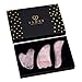 Rose Quartz Gua Sha Facial Tool Set by Esmee | 3 in 1 Premium Guasha Kit | 100% Real Rose Quartz Crystal | Anti-aging Beauty Therapy for Massage and Skin Rejuvenation (rose quartz)