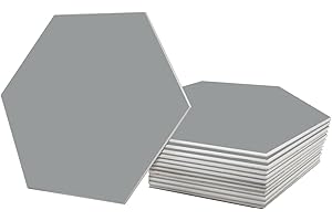 Avant Decor | 30 Tiles | Stone Composite Hexagon Solid Color | Peel and Stick Kitchen Backsplash Tiles | Stick On Wall Tiles | Easy DIY Installation | 6” x 6.9”