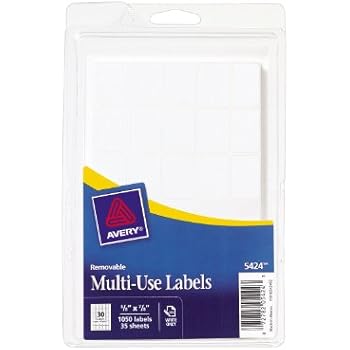 Amazon.com : Avery Removable Print or Write Labels for Laser and Inkjet Printers, 0.75 Inches ...