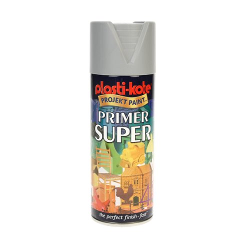 Plasti-Kote 1148 400ml Super Enamel Primer - Grey (Pack Of 2