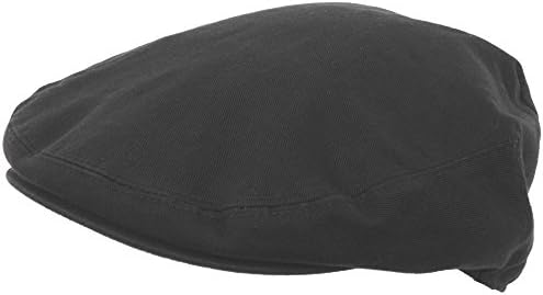 Headchange Made in USA 100% Cotton Ivy Scally Cap Driving Hat Newsboy (X-Small, Black)