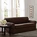 MAYTEX Pixel Ultra Soft Stretch 2 Piece Sofa Furniture Cover Slipcover, Chocolate Brown (Renewed)