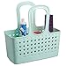 iDesign Plastic Divided Shower Caddy Tote, College Essential for Dorm Room, Communal and Shared Bathroom, The Orbz Collection - 11.75