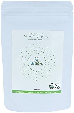 OLA Organic Culinary STARTER Matcha Green Tea Powder for Detox, Smoothie, Latte, Baking, Vegan. Rich in Anti-Oxidants,Increases Energy, Focus, Metabolism and Weight Loss. Gluten and Dairy Free 1.8oz
