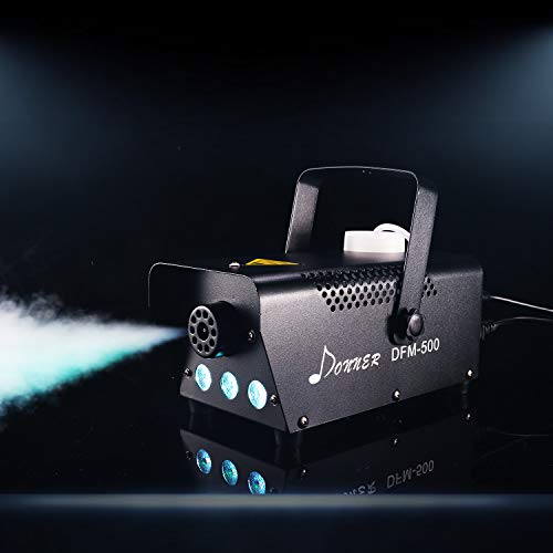 Donner DFM500 500W Fog Machine with Controllable RGB LED Lights, DJ