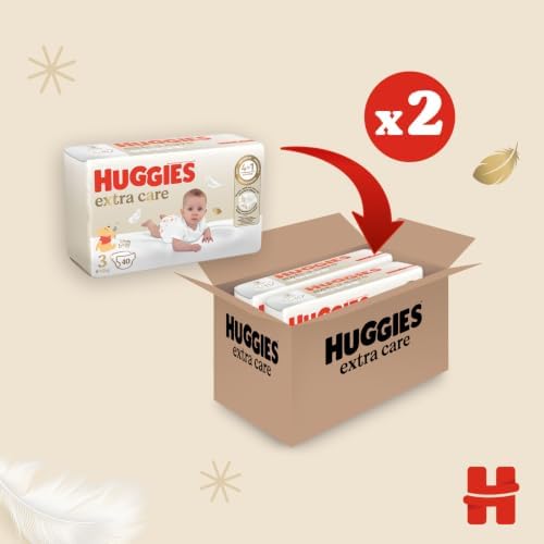 Extra Care, Pannolini Taglia 3 (6-10Kg), Ultra assorbente, Design Disney, Pacco Scorta, 80 Pz