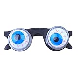 Tinksky Funny Disguise Glasses Goo Goo Eye Glasses Spring Eyeball Glasses for Halloween Costume Party
