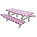 HomeCrate Checkered 72 Inch Picnic Table and Bench Fitted Tablecloth Cover, 3-Piece, Red