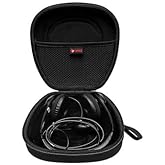 XANAD Hard Case for Logitech H390, H430, H570e, Zone 300, Zone 301 or JLab Go Work, JIAMQISHI, EAGLEND, FEABASK Wired Headset Stereo Headphones with Noise Cancelling Mic Headphones - Black