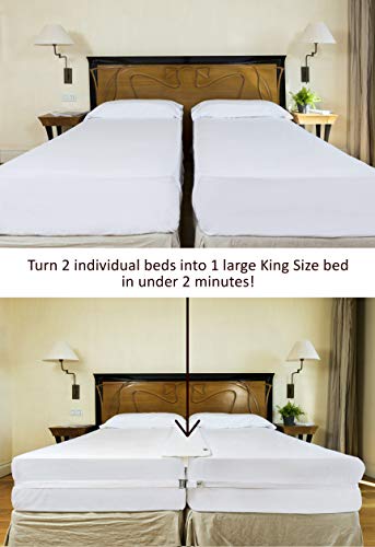 Insieme Bed Bridge Twin to King Converter Kit - Easily Combine Two Twin Beds into a King with ...