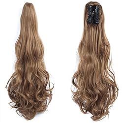 22 Inch Long Wavy Hair Ponytail Synthetic Wrap On