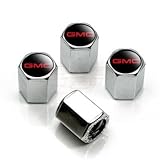 Chrome GMC Logo Tire Stem Valve Caps