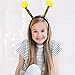 Party Headbands, FunPa 5PCS Bee Headbands Bulk Bumblebee Hair Hoop Tentacle Hair Band for Kids Women Halloween Birthday Baby Shower Gender Reveal Party Bee Day Supplies