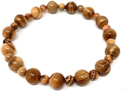 Bracelet made of olive wood beads 9 and 5 mm - handmade in Mallorca - bagusto