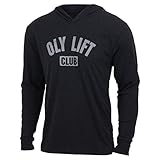 Oly Lift Club - Black - Men's Long Sleeve Triblend Hoody Shirt