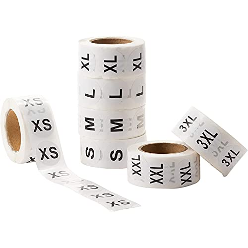 Sizing Stickers 3500Piece Size Labels, Adhesive Apparel Circle