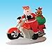 6 Foot Long Inflatable Santa Claus & Reindeer Riding Motorcycle