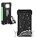 FLOUREON 10,000mAh Solar Power Bank Portable Solar Phone Charger with LED Flashlight Dual 2.1A USB Max Waterproof Portable Cell Phone Power Bank for iPhone Android iPod ipad (Green)