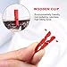 VORCOOL 100pcs Mini Wooden Pegs Photo Paper Craft Clips Laundry Clothespins Red