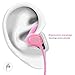 Kids Headphones, Pink Headphones Bluetooth Wireless Headphones with Magnetic Earbuds for Kids Girls Stereo Sound with Mic Noise Reduction Wireless Bluetooth Headset for School Travel (Pink)
