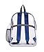 Clear See Through Transparent Backpack for BookBag, WorkBag, Daypack Easy Stadium Security Check Bag, Black Reinforced Adjustable shoulder straps for extra durability