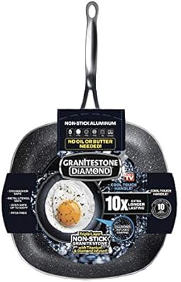 Granitestone Square Non-stick, No-warp, Mineral-enforced Pan PFOA-