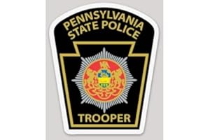KRAMER STICKER'S SHOP 4 Inch Pennsylvania State Police Trooper Sticker for Car Vinyl Decal window Truck Window Car Bumper Sticker Laptop Decal Motorcycle Helmet
