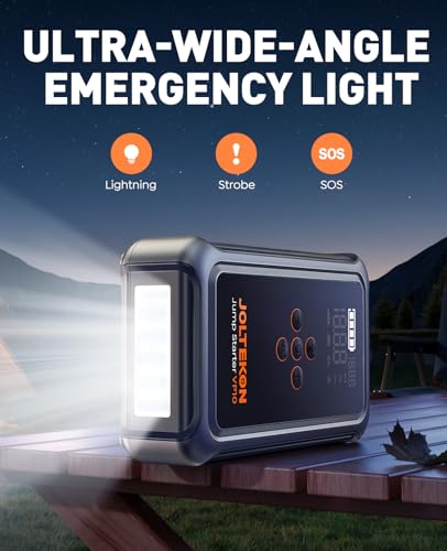 Joltekon Car Battery Jump Starter with Air Compressor 6000A 150PSI, Car Jumper Starter Portable (All Gas/10L Diesel), Jump Box Car Battery with Auto-Shutoff Tire Inflator, Jumper Cables and Light