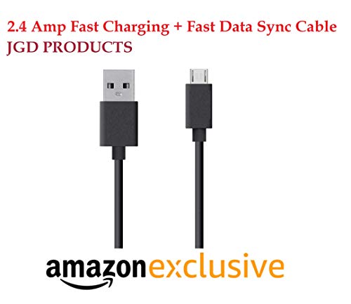 JGD PRODUCTS 2.4 Amp (Fast Charging Cable) (A2) USB Data Cable Best High Speed Data Cable,1 Meter Long - Black