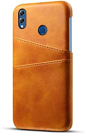 NCTECHINC for Huawei Honor 8X Max Genuine Leather Wallet Case Cover, Flip Stand, Card Slot, Stylish, Orange