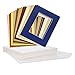 U.S. Art Supply 8X10 Multi-Color Photo Mat Board Set - Mats, Backboard & Clear Bags - Pack of 20 Total (2-ea 10-Colors)