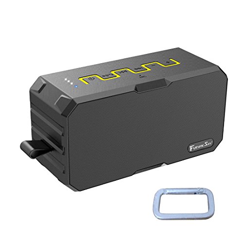 Futuresky Wireless Bluetooth Speaker - Waterproof - Portable - Waterproof Built In 2600 mAh Power Bank Charger For Smartphone and Outdoors(Black&Orange) Futuresky Wireless Bluetooth Speaker - Waterproof - Portable - Waterproof Built In 2600 mAh Power Bank Charger For Smartphone and Outdoors(Black&Orange)
