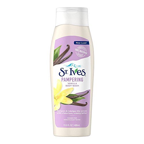 St. Ives Swiss Formula Moisturizing Body Wash, Creamy Vanilla, 13.5 Fl Oz (400 Ml)