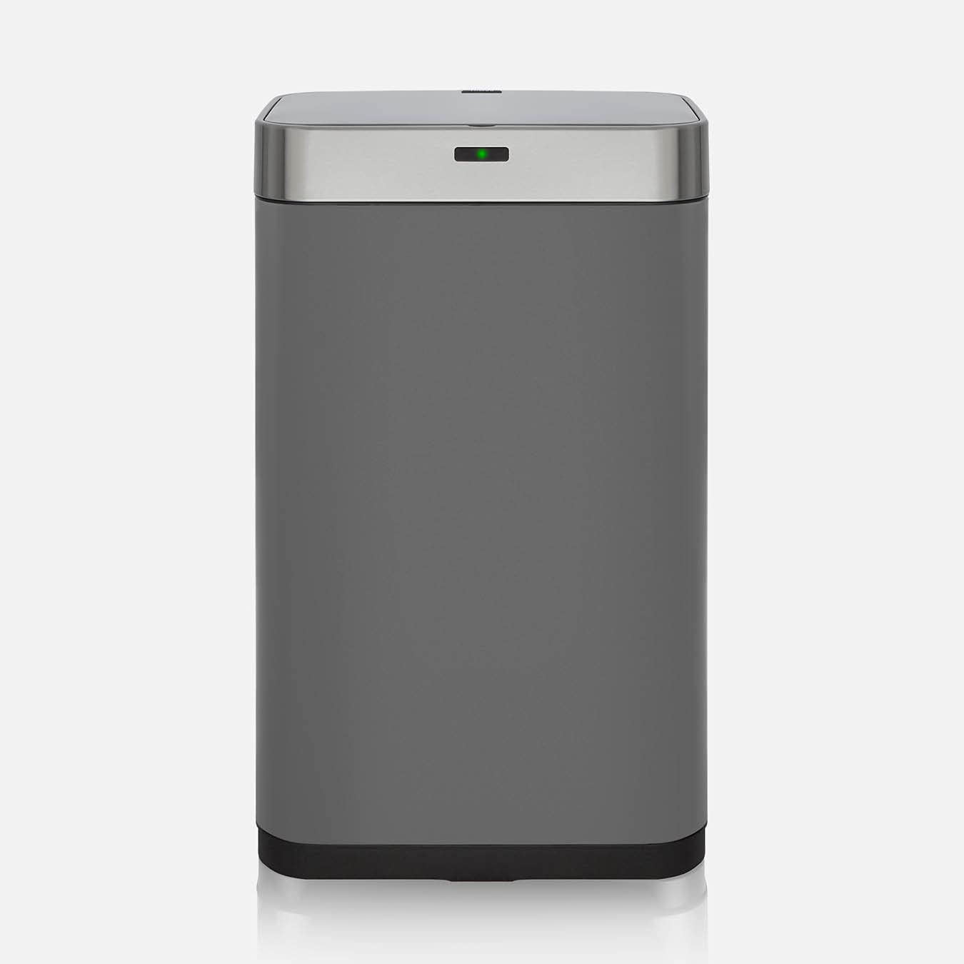 Tower T838001T Square Sensor Bin with Fingerprint Proof Coated Exterior, Titanium,Large
