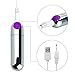 Bullet Vagina Stimulator Massager Mini Adult Massager for Travel Vibrant with USB Rechargeable & Waterproof Dildo Nipple G Spot Vibrator Adult Sex Toys for Women (Silver)