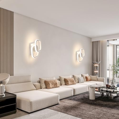 Comely 2 Pacchi Plafoniere a LED Moderne, 24W 2700LM Lampada da Soffitto a LED Quadrata Piccola, Luce Naturale 4500K, 24cm