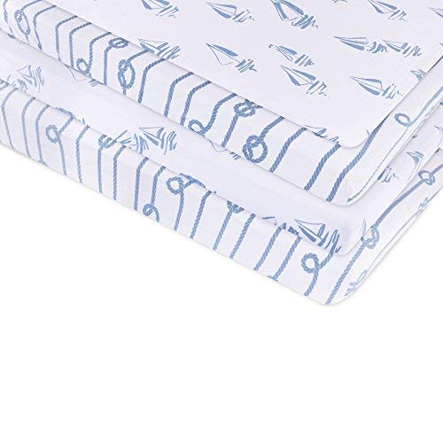 dusty blue crib sheet