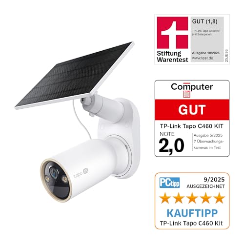 Tapo C460 KIT 4K 8MP Solar Überwachungskamera Aussen Akku, Starlight-Farb-Nachtsicht, Dual-Band WLAN, Magnetfuß, Verschlüsselte microSD-Aufzeichnung, KI-Erkennung, 10000-mAh-Akku 2