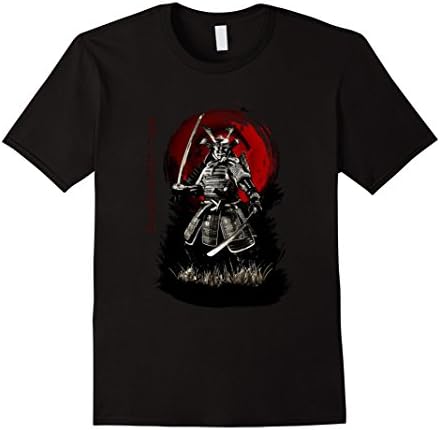 Mens Bushido Samurai Japanese Warrior T-Shirt Medium Black
